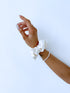 SMALL satin hair tie FQ30 - LIGHT BEIGE